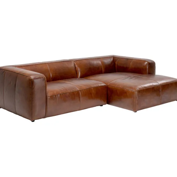 corner_sofa_cubetto_leath_1.webp Online KARE Design Corner Sofa Cubetto Leather Brown 270x170cm