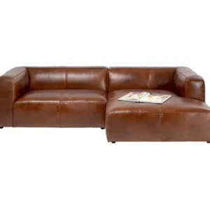 Online KARE Design Corner Sofa Cubetto Leather Brown 270x170cm