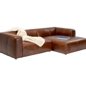 Online KARE Design Corner Sofa Cubetto Leather Brown 270x170cm