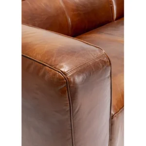 Online KARE Design Corner Sofa Cubetto Leather Brown 270x170cm
