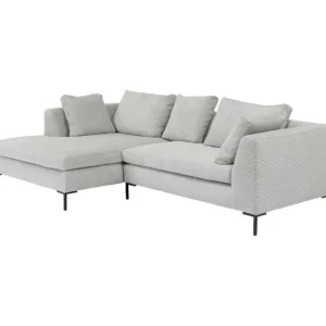 Sale KARE Design Corner Sofa Gianni Cord Grey Left