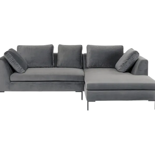 corner_sofa_gianni_velvet_0.webp Outlet KARE Design Corner Sofa Gianni Velvet Grey 270x167cm Right