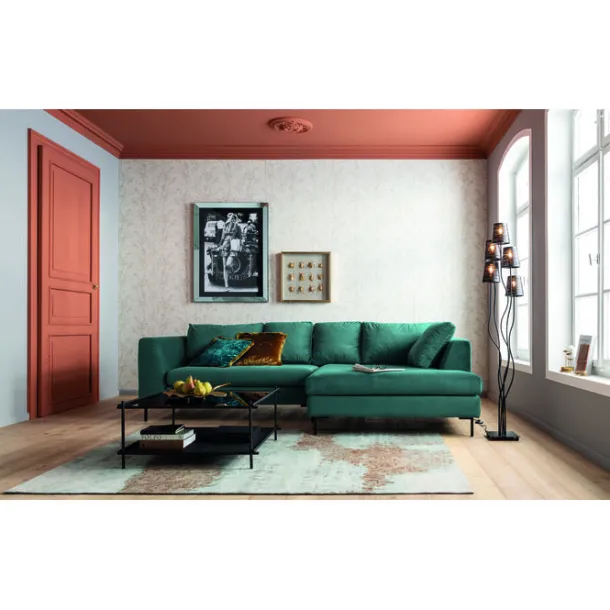 corner_sofa_gianni_velvet_2-2.webp Best KARE Design Corner Sofa Gianni Velvet Dark Green Right Black