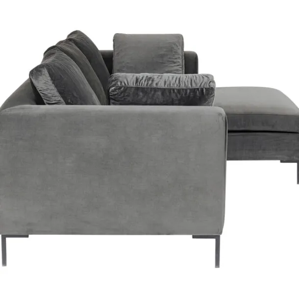 corner_sofa_gianni_velvet_2.webp Outlet KARE Design Corner Sofa Gianni Velvet Grey 270x167cm Right