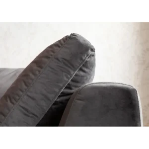 Clearance KARE Design Corner Sofa Gianni Velvet Grey Right Black