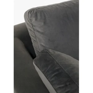 Outlet KARE Design Corner Sofa Gianni Velvet Grey 270x167cm Right