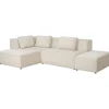 Best KARE Design Corner Sofa Infinity Ottomane Cord Cream Left