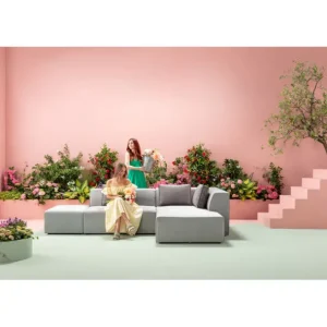 Outlet KARE Design Corner Sofa Infinity Ottomane Grey Right