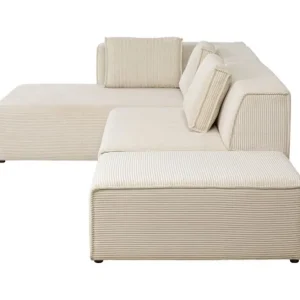 Best KARE Design Corner Sofa Infinity Ottomane Cord Cream Left