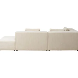 Best KARE Design Corner Sofa Infinity Ottomane Cord Cream Left