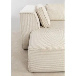 Best KARE Design Corner Sofa Infinity Ottomane Cord Cream Left