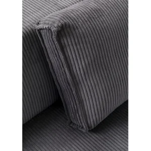 Clearance KARE Design Corner Sofa Infinity Ottomane Cord Grey Left