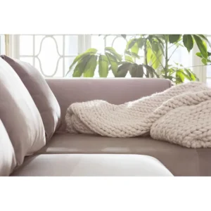 Fashion KARE Design Corner Sofa Infinity Velvet Taupe Right