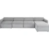 Clearance KARE Design Corner Sofa Lucca Grey Right 331cm