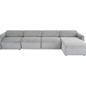 Clearance KARE Design Corner Sofa Lucca Grey Right 331cm