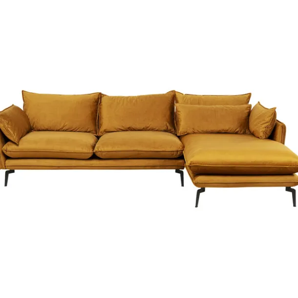 corner_sofa_monza_right_v_0.webp Sale KARE Design Corner Sofa Monza Right Velvet Curry 296cm