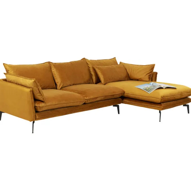 corner_sofa_monza_right_v_2.webp Sale KARE Design Corner Sofa Monza Right Velvet Curry 296cm