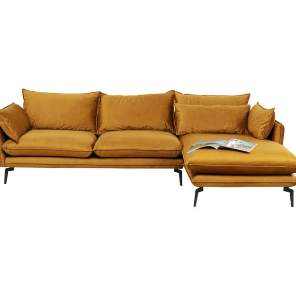 corner_sofa_monza_right_v_5.webp Sale KARE Design Corner Sofa Monza Right Velvet Curry 296cm