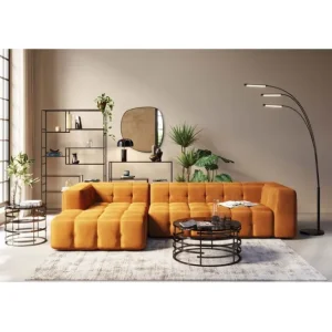 Discount KARE Design Corner Sofa Salamanca Gold Brown Left 320cm