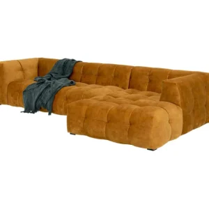Discount KARE Design Corner Sofa Salamanca Gold Brown Right  320cm