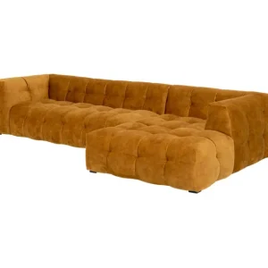 Discount KARE Design Corner Sofa Salamanca Gold Brown Right  320cm