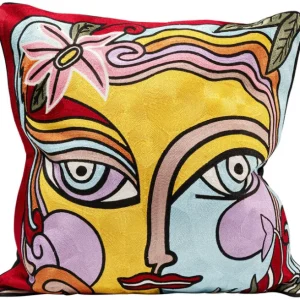 Hot KARE Design Cushion Art Line Face 50x50cm