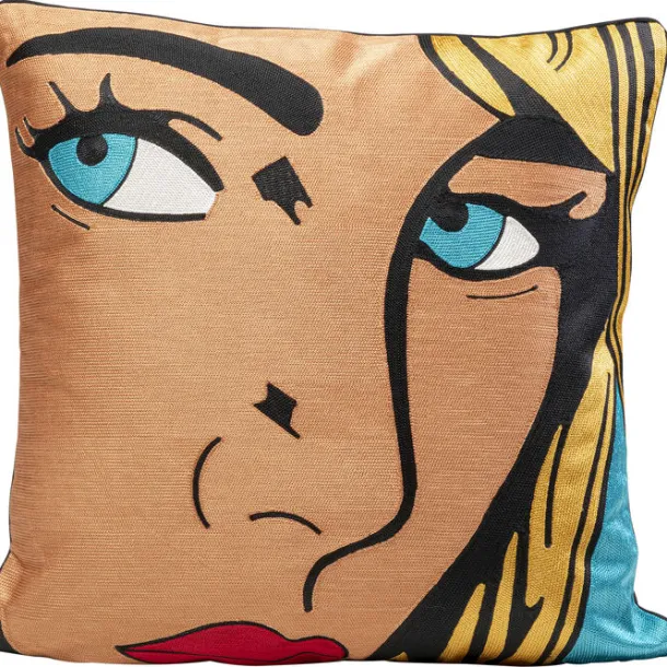 cushion_comic_lady_xcm_0.webp Best KARE Design Cushion Comic Lady 50x50cm