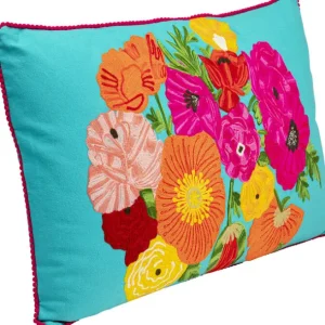 Online KARE Design Cushion Fiorista Blue 60x40cm