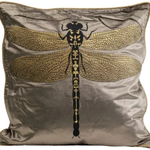 Outlet KARE Design Cushion Glitter Dragenfly Brown 40x40cm