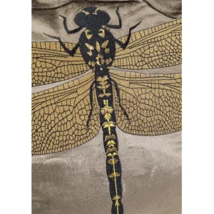Outlet KARE Design Cushion Glitter Dragenfly Brown 40x40cm