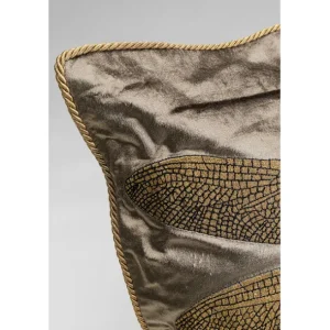 Outlet KARE Design Cushion Glitter Dragenfly Brown 40x40cm