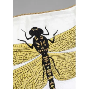 Fashion KARE Design Cushion Glitter Dragonfly White 40x40cm