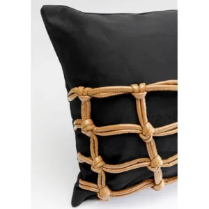 Best KARE Design Cushion Grete Plaid Black 50x30cm