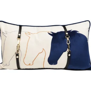 Hot KARE Design Cushion Horsefaces 30x50cm