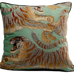 New KARE Design Cushion Tiger Love Mint 45x45cm