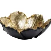 Fashion KARE Design Deco Bowl Flower Bloom Black Gold Ø20cm