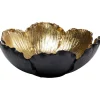 Outlet KARE Design Deco Bowl Flower Bloom Black Gold Ø25cm