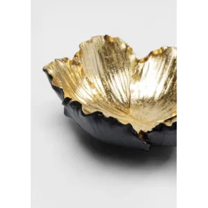 Fashion KARE Design Deco Bowl Flower Bloom Black Gold Ø20cm