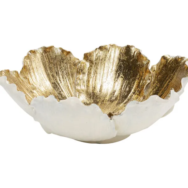 deco_bowl_flower_bloom_cr_0.webp Clearance KARE Design Deco Bowl Flower Bloom Cream Gold Ø20cm