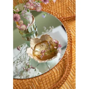 Clearance KARE Design Deco Bowl Flower Bloom Cream Gold Ø20cm