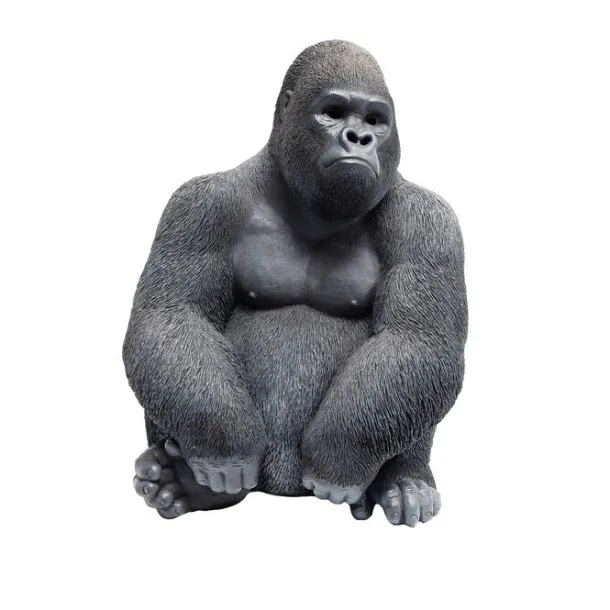 deco_figur_monkey_gorilla_0.webp Fashion KARE Design Deco Figur Monkey Gorilla Side Medium Black