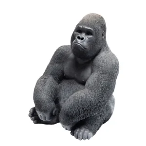 Fashion KARE Design Deco Figur Monkey Gorilla Side Medium Black