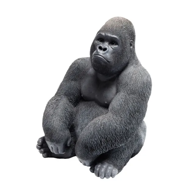 deco_figur_monkey_gorilla_3.webp Fashion KARE Design Deco Figur Monkey Gorilla Side Medium Black