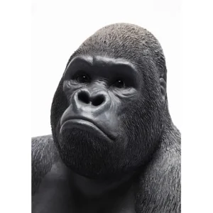 Fashion KARE Design Deco Figur Monkey Gorilla Side Medium Black