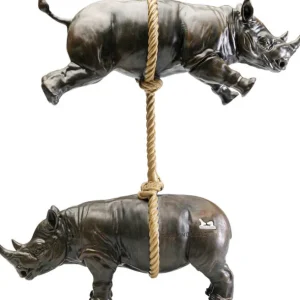 Hot KARE Design Deco Figurine Artistic Rhino 46cm