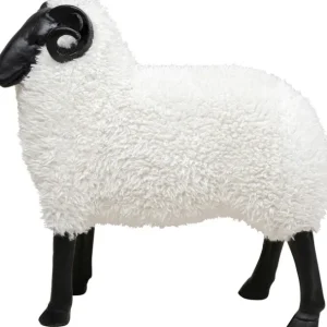 Hot KARE Design Deco Figurine Bathilde Ram White 78cm