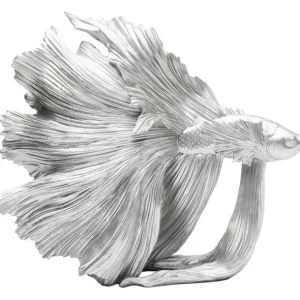 Outlet KARE Design Deco Figurine Betta Fish Silver Small