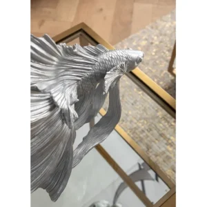 Outlet KARE Design Deco Figurine Betta Fish Silver Small