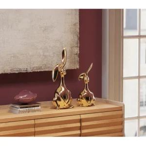 Fashion KARE Design Deco Figurine Bunny Gold 37cm