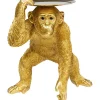Sale KARE Design Deco Figurine Butler Playing Chimp Gold 52cm